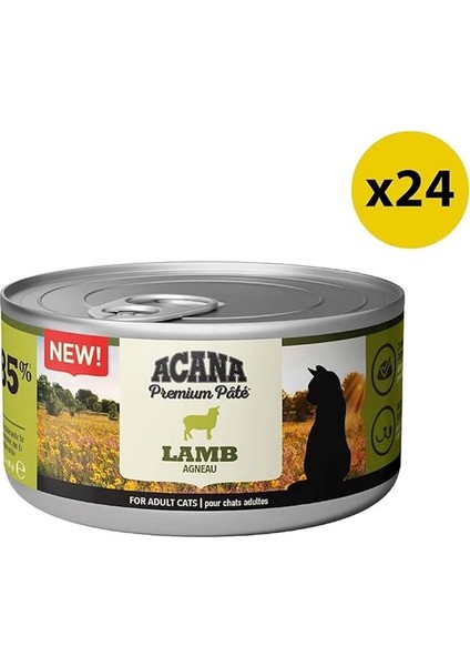 Premium Pate (Ezme) Konserve Yaş Kedi Maması, Kuzu Etli, 85 G, 24'lü fiyatları