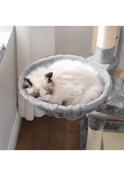 Tırmalama Ağacı, Büyük, 138 cm Yüksekliğinde, Kedi Ağacı, Tırmalama Tahtası ve 9 Tırmalama