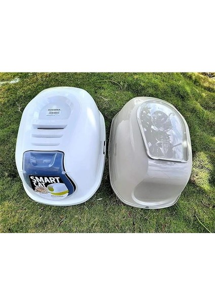 Smart Kapalı Kedi Tuvaleti - Gri 53 cm