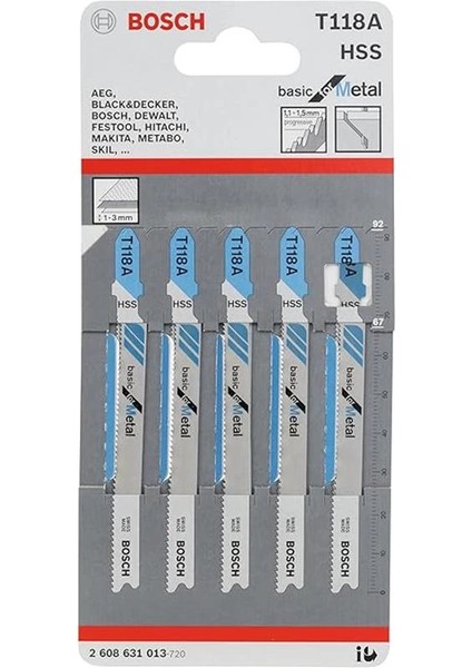 Professional Accessories Dekupaj Testeresi Bıçağı, Gri, 5 Adet fiyatları