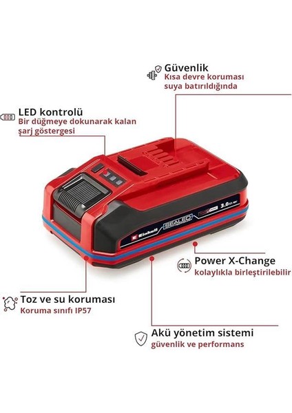Orijinal 18 V 3.0 Ah Sealed Power X-Change Plus (18 V Akü, Su ve Toz Geçirmez, IP57 Koruma modelleri