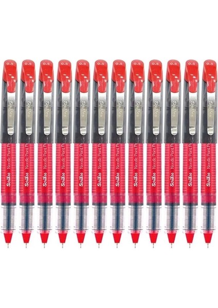 NP68 Iğne Uçlu Kalem 12'li Ambalaj Kırmızı 0.5 mm modelleri