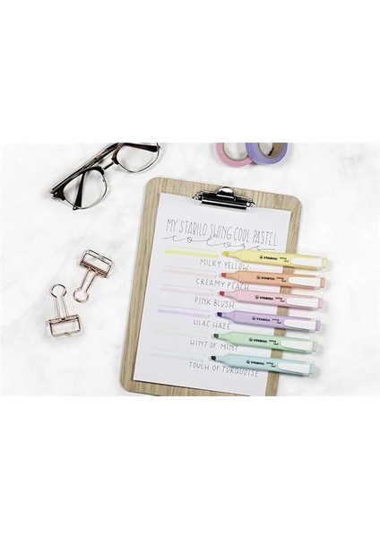 Swing Cool Pastel - Fosforlu Kalem - Turkuaz modelleri