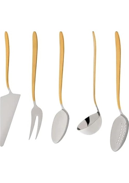 9400 Mat Altın 5 Parça Servis Seti