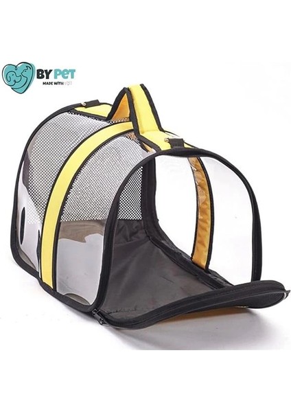 Kedi Taşıma Çantası Şeffaf Seyahat Evcil Hayvan Çantası Büyük Boy Şeffaf Astronot (Sarı) fırsatları