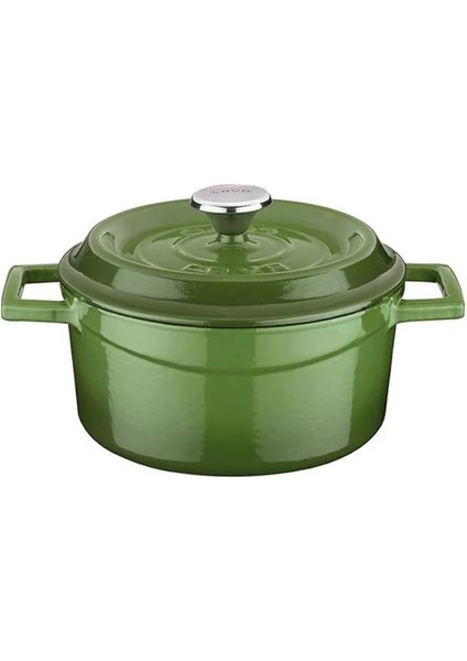 Döküm Yuvarlak Tencere, Trendy, 16CM, Yeşil