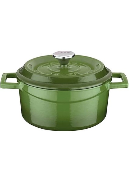 Döküm Yuvarlak Tencere, Trendy, 16CM, Yeşil