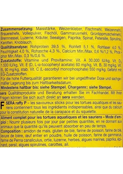 Raffy P Kaplumbağa Yemi 1000 ml 250 gr indirimleri
