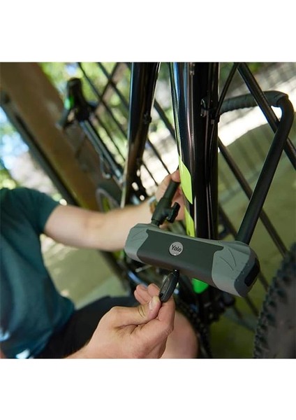 YUL3/14/230/1 Güvenlikli U Bisiklet Kilidi, Siyah/gri