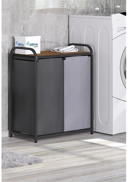 Ikili Renkli ve Beyazlar Için Çamaşır Sepeti Banyo Dolabı Kirli Sepetli Banyo