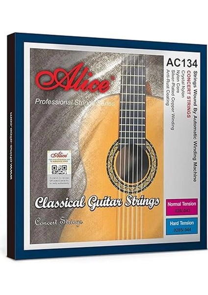 AC134-N Klasik Gitartelli Klasik Naylon Gitar Telli,normal Gerginlik 28-43 Ölçü, Paslanma indirimleri