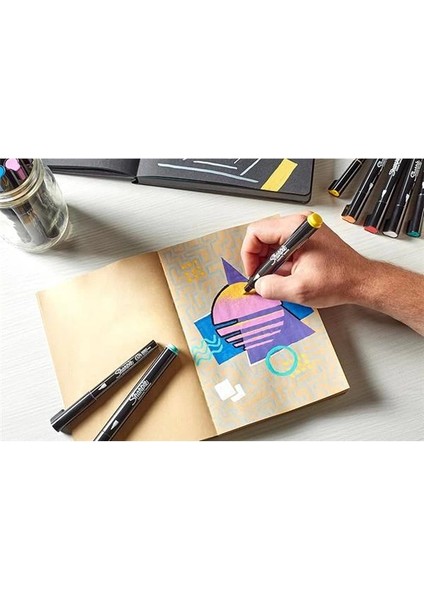 Sharpıe Creative Marker Akrilik Boya Kalemleri | Su Bazlı Boya Kalemi Fırça Uçlu | Mürekkep Kağıdı