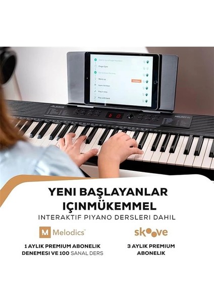 Melody 61 Başlangıç Seviyesi Piyano Elektronik Org Klavye, 61 Tuş, Hoparlör, Stand, Bank fiyatları