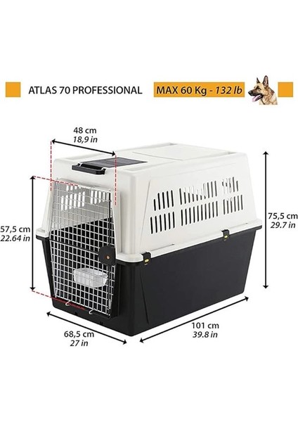 Atlas 70 Köpek Taşıma Sepeti 101 x 68,5 x 75,5 cm fiyatları