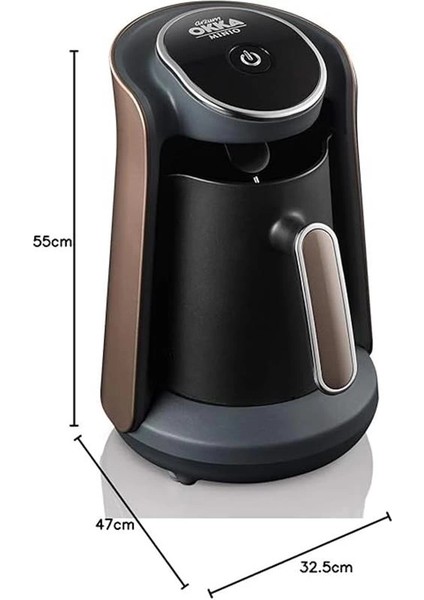 OK004-T Okka Minio Türk Kahvesi Makinesi, 4 Fincan Kapasiteli, Taşma Önleyici, Toprak fiyatları