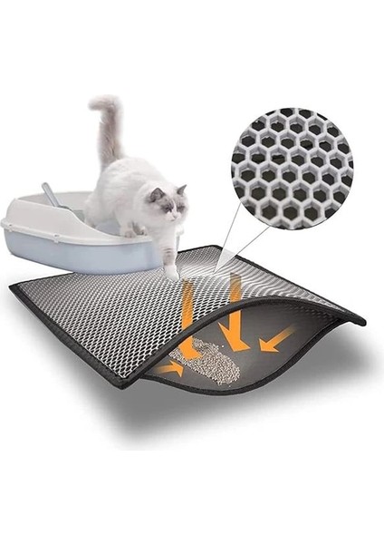 Elekli Kedi Kumu Paspası Küçük Boy (Gri)