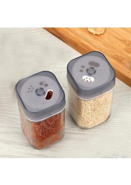 Ayarlanabilir Tuzluk Cam Baharatlık Seti, 2 Adet,tuz,pul Biber, Kara Biber, Nane Için