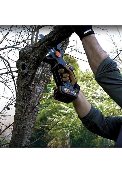 WG325E 20 Volt 2.0 Ah Li-Ion 12 cm Profesyonel Şarjlı Kömürsüz Zincirli Testere