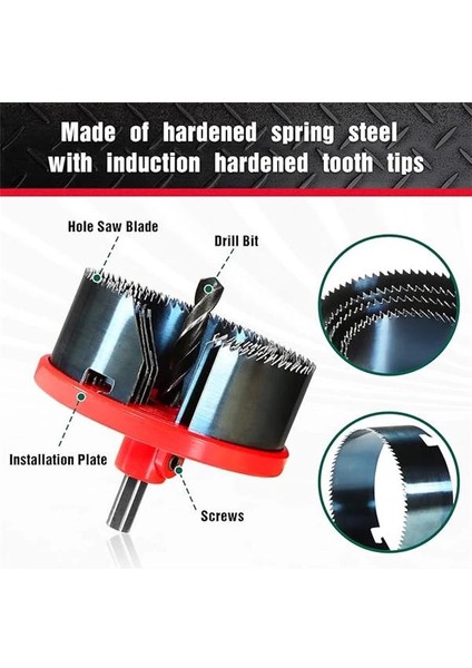 Delik Testeresi Seti Kutu Matkabı 7 Testere Çelengi ve 5 modelleri