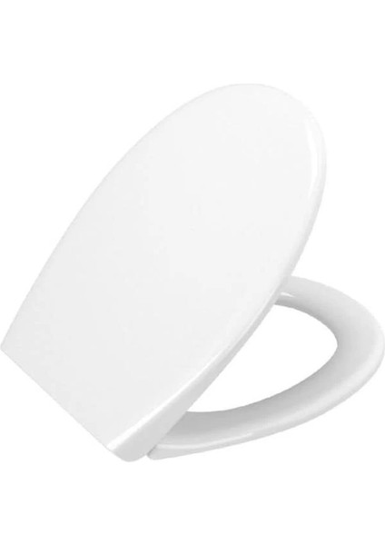 S10 Klozet Kapağı 84-003-009, Yavaş Kapanır, Duroplast, Sandviç Tip, Metal Menteşeli, Beyaz