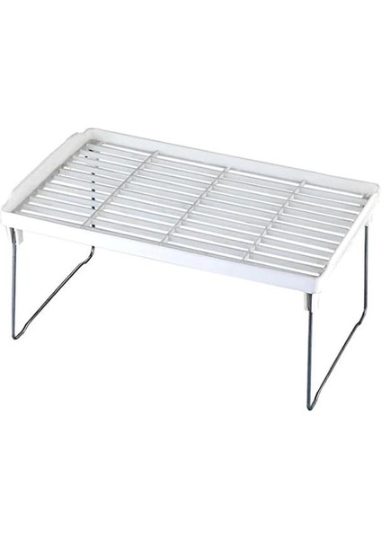 Dolap Içi Raf Düzenleyici, Metal Ayaklı, Plastik Mutfak Rafı, Tezgah Üstü Yer Kazandıran
