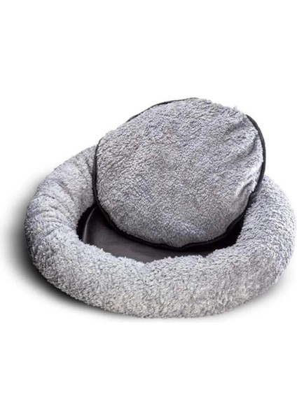 Kedi & Köpek Yatağı - Büyük Boy Antrasit Peluş Kedi Minderi 65X65CM Peluş-Antrasit-Kediyatağı fiyatları