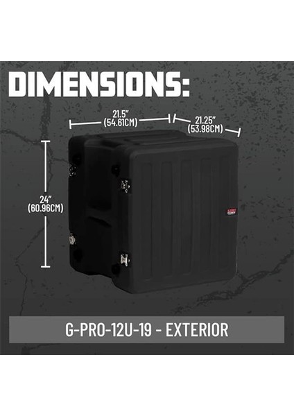 Cases Pro Serisi Döner Kalıplı 12U Standart 48,26 cm Derinlik; Abd'de Üretilmiştir