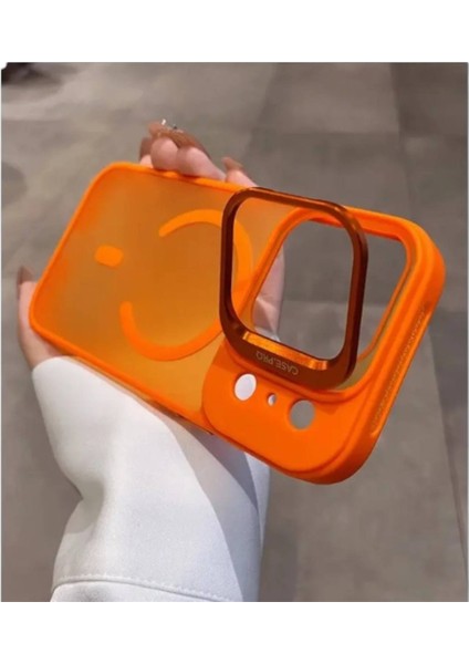 Apple Iphone 17 Pro Max ile Uyumlu Mat Serisi Standlı Kapak Magsafe Kılıf +Lens Koruma . indirimleri