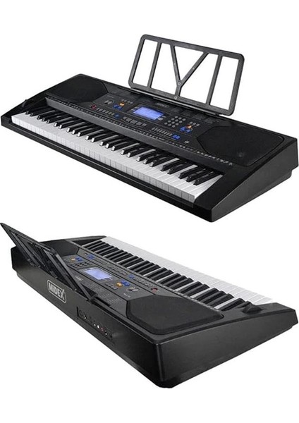 PS-4500 Tuş Hassasiyetli 61 Tuşlu Org Dijital LCD Ekran USB Mp3 Çanta Notalık Adaptör Dahil fırsatları