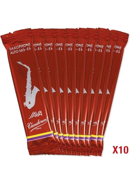 SR2615R Java Kırmızı Kesim Alto Saksafon Kamışları (Mukavemet 1,5) (10'lu Paket) fırsatları