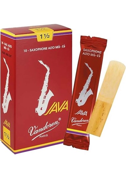 SR2615R Java Kırmızı Kesim Alto Saksafon Kamışları (Mukavemet 1,5) (10'lu Paket)