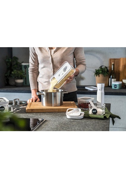 Fresh & Save Cube Kutu, Boyut M, Modüler ve Istiflenebilir Saklama Kabı, Hava Geçirmez ve V indirimleri