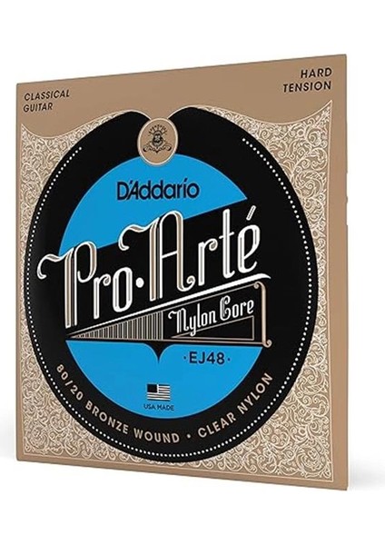 D'addario EJ48 Klasik Gitar Tel Seti, Pro-Arte, 80/20 Bronze Woun