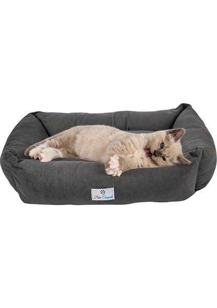 Canpati Kedi Yatağı, Küçük Irk Köpek Yatağı 55 cm x 40 cm Antrasit Renk