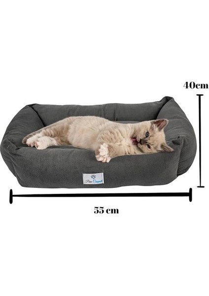 Canpati Kedi Yatağı, Küçük Irk Köpek Yatağı 55 cm x 40 cm Antrasit Renk fiyatları
