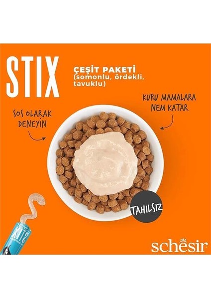 Stix Tavuklu & Somonlu & Ördekli Mix Krema Ödül Maması 6X15G fırsatları