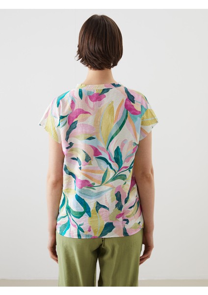 Yeni Sezon Bağlamalı Yaka Çiçekli Bluz indirimleri