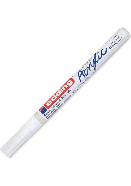5300 Akrilik Markör Ince - Beyaz - 1 Su Geçirmez Akrilik Markör - Ince Yuvarlak Uçlu 1-2 mm