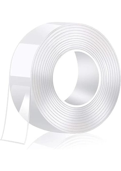 Çift Taraflı Yapışkan Bant, Ekstra Güçlü, Şeffaf, Yıkanabilir, Ince Nano Bant, Çıkarılabilir modelleri