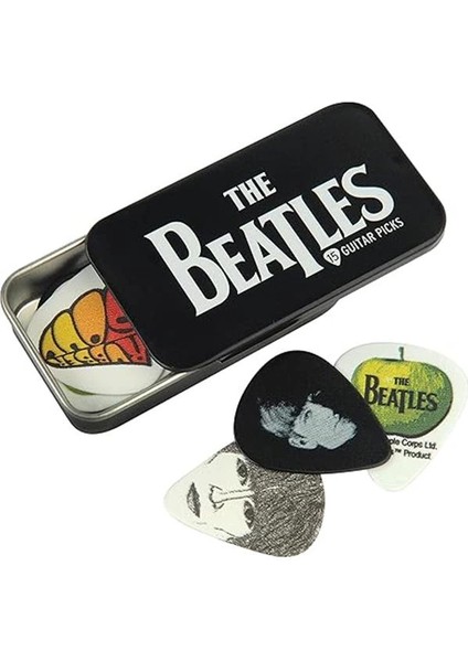 Planet Waves D'addario 1CAB4-15BT1 Beatles Signature Selüloit Pick Box Motif Logo 15 Picks Medium fırsatları