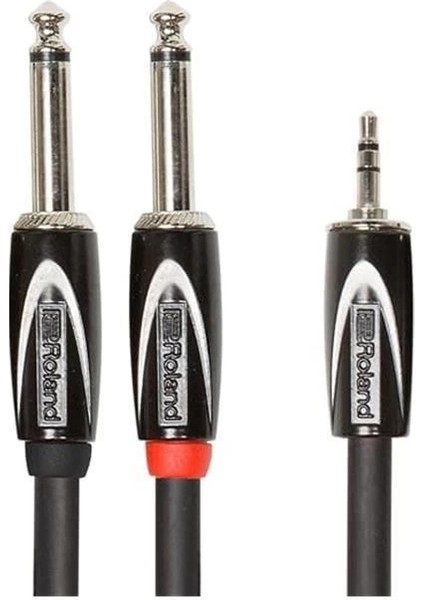 Black-Serisi Bağlantı Ekleme/split Kablo – 3,5 mm -Trs - 2x 6, 3 mm Jak, Uzunluk: 3 M –
