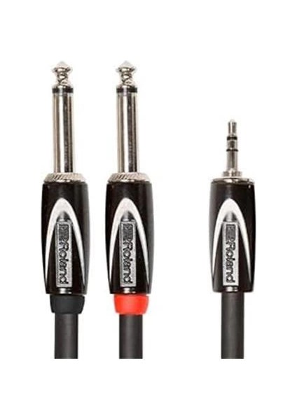 Black-Serisi Bağlantı Ekleme/split Kablo – 3,5 mm -Trs - 2x 6, 3 mm Jak, Uzunluk: 3 M –