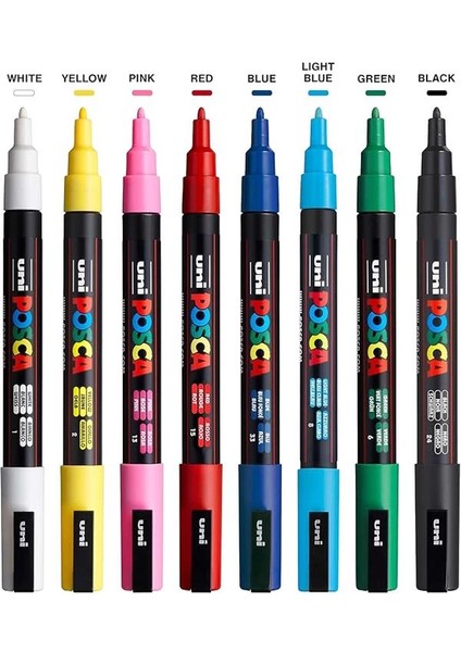 Uni-Ball Pc-3m/7+1p.01 Su Bazlı Poster Markörü modelleri