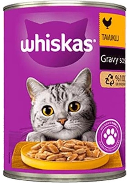 Sos Içinde Tavuklu Yetişkin Kedi Konservesi 400GR