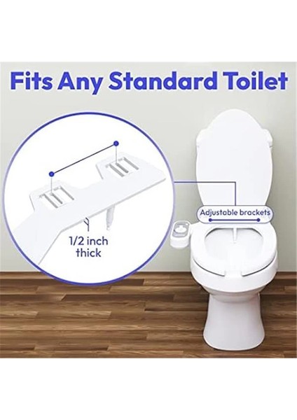 Bidet Fresh Su Spreyi, Elektriksiz, Mekanik Bide Wc Oturağı Sabitleme