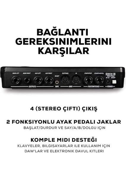 Sr-16 - Stüdyo Kalitesinde Bağımsız Klasik Davul Makinesi, 200+ Ses Kütüphaneli, Performans