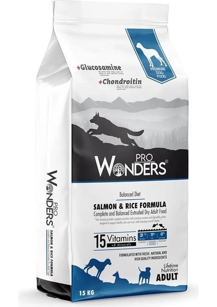 Somonlu ve Pirinçli Yetişkin Köpek Maması 15 kg