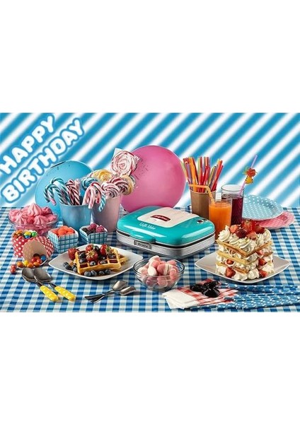 Party Time Waffle Makinesi Turkuaz
