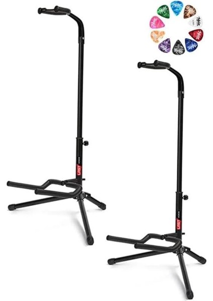 GTR-01X 2li Set Enstrüman Bağlama Gitar Standı Sehpası + 10 Pena)