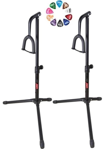 GTR-01X 2li Set Enstrüman Bağlama Gitar Standı Sehpası + 10 Pena) fiyatları